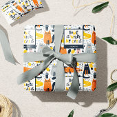 Zuhause ist der Mit Monogramm Name meiner Katze Geschenkpapier