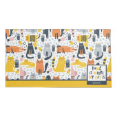 Zuhause ist der Mit Monogramm Name meiner Katze Kissenbezug (Rückseite)