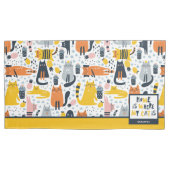 Zuhause ist der Mit Monogramm Name meiner Katze Kissenbezug (Vorderseite)