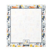 Zuhause ist der Mit Monogramm Name meiner Katze Notizblock (Vorderseite)