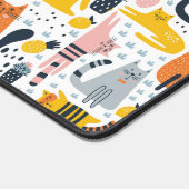 Zuhause ist der Mit Monogramm Name meiner Katze Schreibtischunterlage (Ecke)