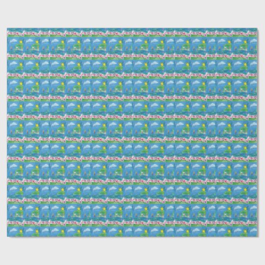 Zuhause ist der Ort, an dem das Herz liegt Geschenkpapier (Flach)