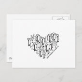 Zuhause ist der Ort, an dem das Herz liegt Postkarte (Vorne/Hinten)