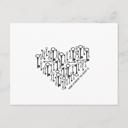Zuhause ist der Ort, an dem das Herz liegt Postkarte (Vorderseite)