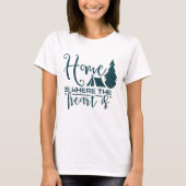 Zuhause ist der Ort, an dem das Herz liegt T-Shirt (Vorderseite)