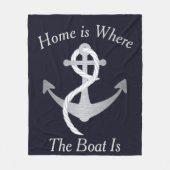 Zuhause ist der Ort, an dem das Schiff ein nautisc Fleecedecke (Vorderseite)