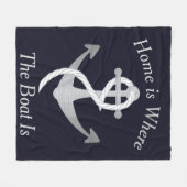 Zuhause ist der Ort, an dem das Schiff ein nautisc Fleecedecke (Vorderseite (Horizontal))