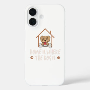 Zuhause ist der Ort, an dem der Hund ist iPhone 16 Hülle