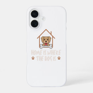 Zuhause ist der Ort, an dem der Hund ist iPhone 16 Hülle