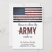 Zuhause ist der Ort, an dem die Armee uns militäri Ankündigung (Vorderseite)