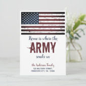 Zuhause ist der Ort, an dem die Armee uns militäri Ankündigung (Stehend Vorderseite)