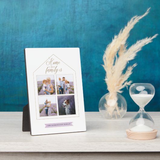 Zuhause ist der Ort, an dem die Familie ist - Foto Fotoplatte (Seite)