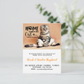 Zuhause ist der Ort, an dem die Katze ihre Ankündi Ankündigungspostkarte (Stehend Vorderseite)
