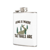 Zuhause ist der Ort, an dem die Wege wandern Flachmann (Links)