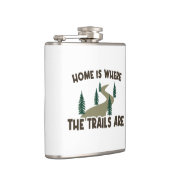 Zuhause ist der Ort, an dem die Wege wandern Flachmann (Rechts)