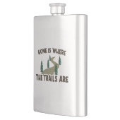 Zuhause ist der Ort, an dem die Wege wandern Flachmann (Links)