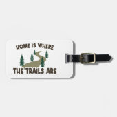 Zuhause ist der Ort, an dem die Wege wandern Gepäckanhänger (Vorderseite horizontal)