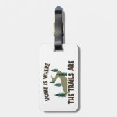 Zuhause ist der Ort, an dem die Wege wandern Gepäckanhänger (Rückseite vertikal)