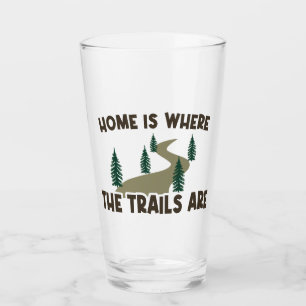 Zuhause ist der Ort, an dem die Wege wandern Glas