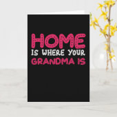 Zuhause ist der Ort, an dem Ihr Oma ist Karte (Gelbe Blume)