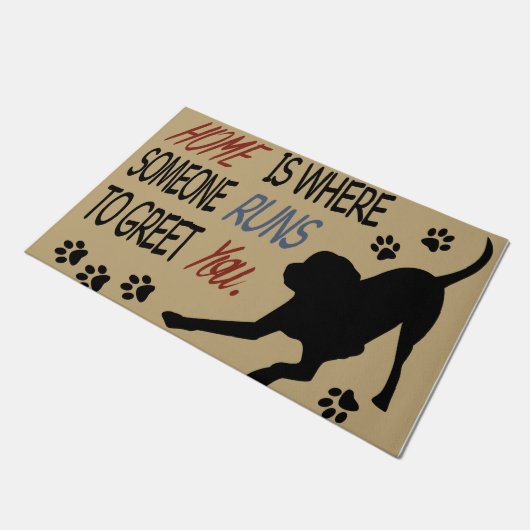 Zuhause ist der Ort, an dem jemand dich grüßt Fußmatte (Schrägansicht)