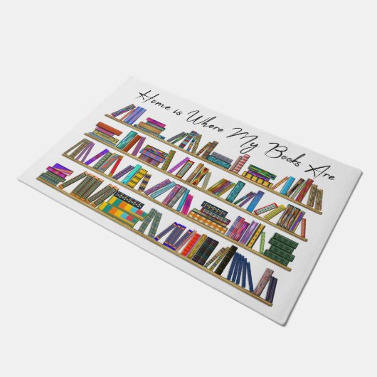 Zuhause ist der Ort, an dem meine Bücher sind Fußmatte (Schrägansicht)