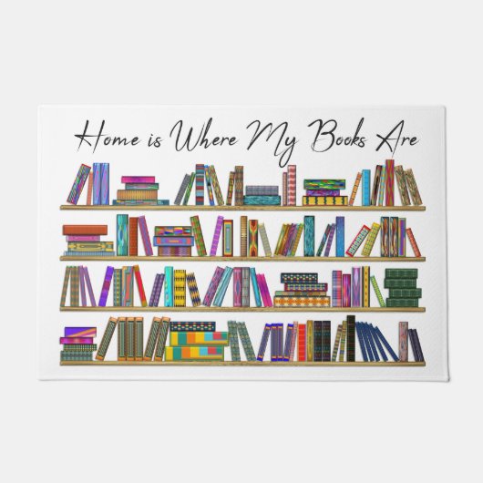 Zuhause ist der Ort, an dem meine Bücher sind Fußmatte (Vorderseite)