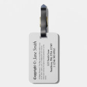 Zuhause ist der Ort, an dem meine Bücher sind Gepäckanhänger (Rückseite vertikal)