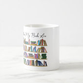 Zuhause ist der Ort, an dem meine Bücher sind Kaffeetasse (Mittel)