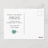 Zuhause ist der Ort, an dem meine Katze in Bewegun Postkarte (Rückseite)