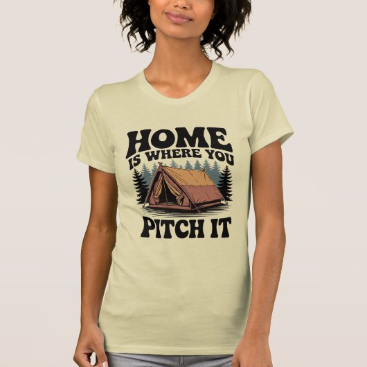 Zuhause ist der Ort, an dem Sie es im waldreichen T-Shirt (Vorderseite)