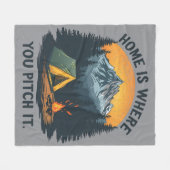 Zuhause ist der Ort, an dem Sie es pitchen - Campi Fleecedecke (Vorderseite (Horizontal))