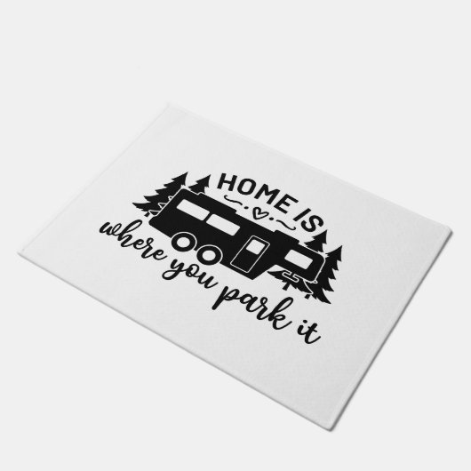 Zuhause ist der Ort, an dem Sie ihn parken Fußmatte (Schrägansicht)