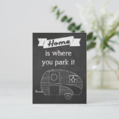 Zuhause ist der Ort, an dem Sie ihn parken Postkarte (Stehend Vorderseite)