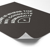 Zuhause ist der Ort, an dem WiFi sich automatisch Poster (Ecke)