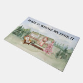 Zuhause ist der Ort, an dem wir die Door Mat parke Fußmatte (Schrägansicht)