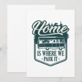 Zuhause ist der Ort, an dem wir ihn parken Dankeskarte (Vorne/Hinten)