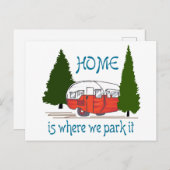 Zuhause ist der Ort, an dem wir ihn parken Postkarte (Vorne/Hinten)