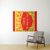 Zuhause ist der Punkt, an dem das Herz rot ist mit Wandteppich (Beispiel (Horizontal))