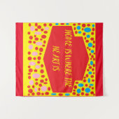 Zuhause ist der Punkt, an dem das Herz rot ist mit Wandteppich (Vorderseite (Horizontal))