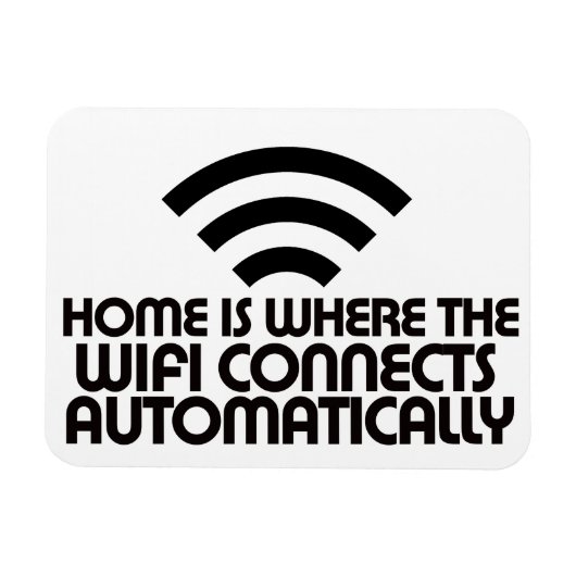 Zuhause ist der Punkt, an dem sich Wifi automatisc Magnet (Horizontal)