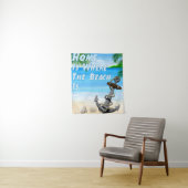 Zuhause ist der Strand Wandteppich (Beispiel)