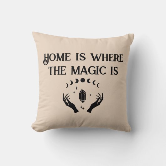 Zuhause ist der Zauber Kissen (Vorderseite)