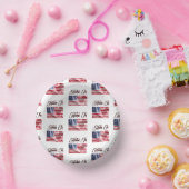 Zuhause ist die Fahne der Vereinigten Staaten am 4 Pappteller (Party)