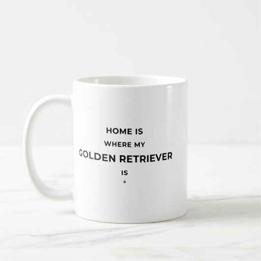 Zuhause ist dort... - Weiße Tasse (Links)