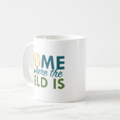 Zuhause ist dort, wo das Feld ist Kaffeetasse (Vorderseite Links)