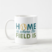 Zuhause ist dort, wo das Feld ist Kaffeetasse (Links)