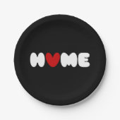 Zuhause ist dort, wo das Herz Autoaufkleber ist Pappteller (Vorderseite)