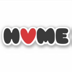 Zuhause ist dort, wo das Herz ist Aufkleber