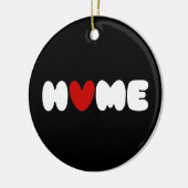 Zuhause ist dort, wo das Herz ist Keramik Ornament (Links)